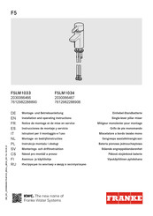 Franke F5LM1034 Instrucciones De Montaje Y Servicio