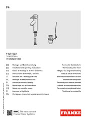 Franke F4LT1003 Instrucciones De Montaje Y Servicio