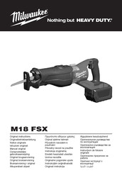 Milwaukee M18 FSX Manual Original