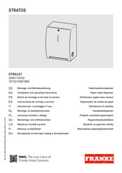 Franke STRATOS STRX637 Instrucciones De Montaje Y Servicio