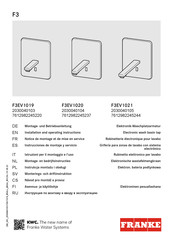 Franke F3EV1019 Instrucciones De Montaje Y Servicio