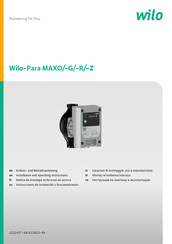 Wilo MAXO Instrucciones De Instalación Y Funcionamiento