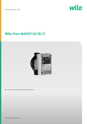 Wilo MAXO-Z Instrucciones De Instalación Y Funcionamiento