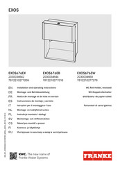 Franke EXOS Serie Instrucciones De Montaje Y Servicio