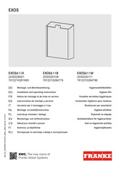 Franke EXOS Serie Instrucciones De Montaje Y Servicio