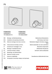 Franke F5SM2005 Instrucciones De Montaje Y Servicio