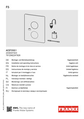 Franke ACST2001 Instrucciones De Montaje Y Servicio