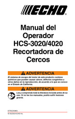 Echo HCS-3020 Manual Del Operador