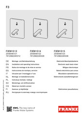 Franke F3EM1013 Instrucciones De Montaje Y Servicio