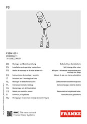 Franke F3SM1001 Instrucciones De Montaje Y Servicio