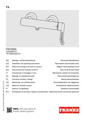 Franke F4LT2003 Instrucciones De Montaje Y Servicio