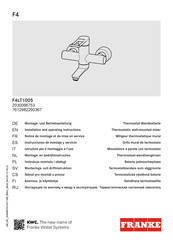 Franke F4LT1005 Instrucciones De Montaje Y Servicio