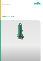 Wilo Rexa PRO-S Instrucciones De Instalación Y Funcionamiento