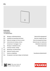 Franke F5EV2001 Instrucciones De Montaje Y Servicio