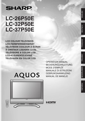 Sharp AQUOS LC-37P50E Manual De Manejo