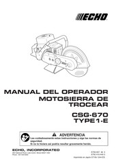 Echo CSG-670 Manual Del Operador