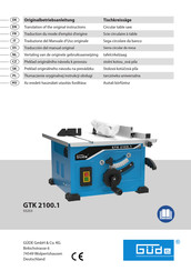 Gude GTK 2100.1 Traducción Del Manual Original