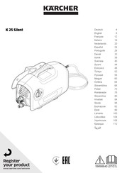 Kärcher K 25 Silent Manual De Instrucciones