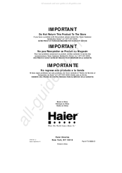 Haier HTF20R21 Manual Del Usuario