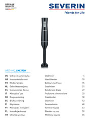 SEVERIN SM 3770 Instrucciones De Uso