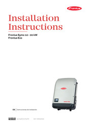 Fronius Eco Instrucciones De Instalación