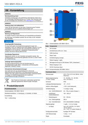 FEIG Electronic VEK MNH1-R24-A Guia De Inicio Rapido