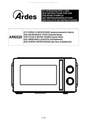 ARDES AR6520 Folleto De Instrucciones