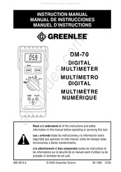 Greenlee DM-70 Manual De Instrucciones