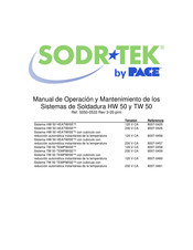 pace SODR-TEK TW 50 Manual De Operación Y Mantenimiento