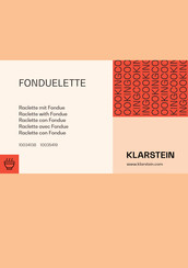Klarstein Fonduelette Manual Del Usuario