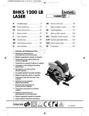 Meister basic BHKS 1200 LB LASER Traducción De Las Instrucciones De Servicio Originales