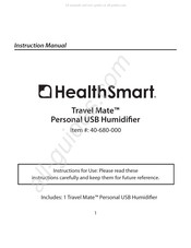 HealthSmart TravelMate 40-680-000 Manual De Instrucciones