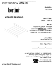 Bertini DA1756-8 Manual De Instrucciones