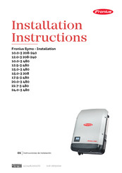 Fronius Symo 22.7-3 480 Instrucciones De Instalación