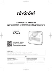 Toyotomi LC-43 Instrucciones De Operacion Y Mantenimiento