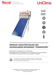 RECAL UniClima SSAKST1002 Manual