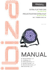 Ibiza Light THINPAR-36X3-UV Manual De Instrucciones