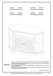 Walker Edison W52CCR Instrucciones De Montaje