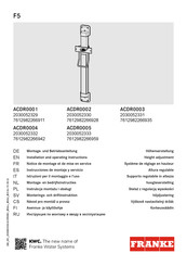 Franke F5 ACDR0005 Instrucciones De Montaje Y Servicio