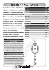 Tractel Group blocfor AES - EN 360 Manual De Empleo Y De Mantenimiento