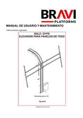 Bravi Platforms SOLO GYPS Manual De Usuario Y Mantenimiento