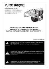 Max PJRC160 Manual De Funcionamiento Y Mantenimiento