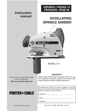 Porter Cable 121 Manual De Instrucciones