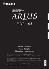 Yamaha ARIUS YDP-105 Manual De Instrucciones