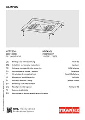 Franke CAMPUS HDTX506 Instrucciones De Montaje Y Servicio