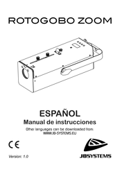 Jb Systems ROTOGOBO ZOOM Manual De Instrucciones