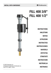 Fluidmaster FILL 400 3/8 Manual De Instrucciones