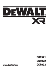 DeWalt DCF923 Traducido De Las Instrucciones Originales