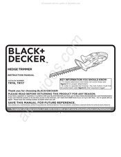 Black and Decker TR117 Manual De Instrucciones