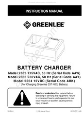 Greenlee 2564 Manual De Instrucciones